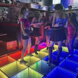 The dance floor is so awesome.