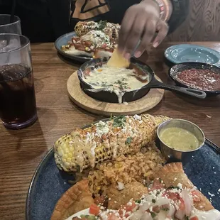 The Empanadas, Queso, and the Chicken Enchiladas