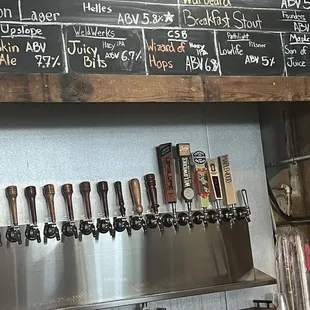 Beers on tap