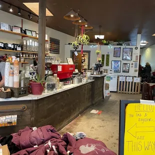 the interior of a coffee shop