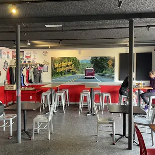 the interior of a restaurant