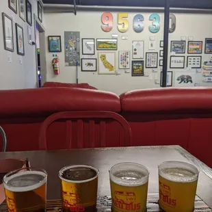 95630, the namesake for their delicious pilsner. Taken in their back room