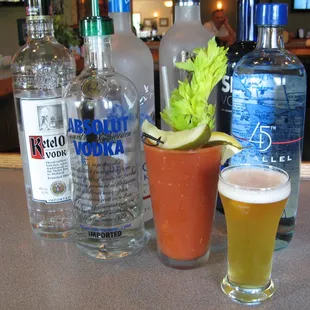 excellent bloody mary with a shorty chaser