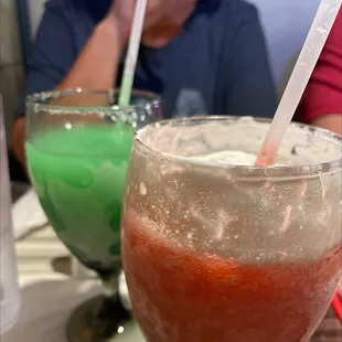 Lime Margaritas and Strawberry Daiquiri!