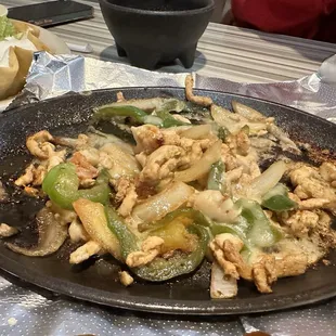 Chicken fajitas