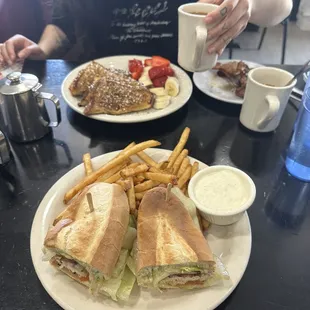French Toast and Chicken Sandwich