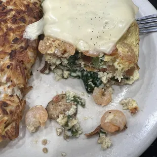 Shrimp Bravo Omelette