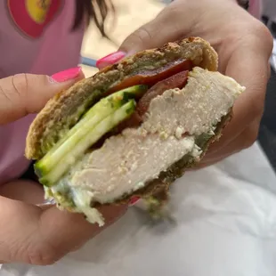 Chicken Pesto - warm, mouth watering good!!