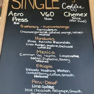 Single origin coffee