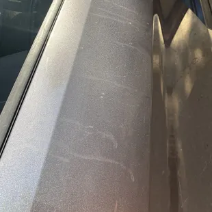 Door where my dog hangs his head hit.