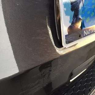 Just as dirty as it was before getting it washed.