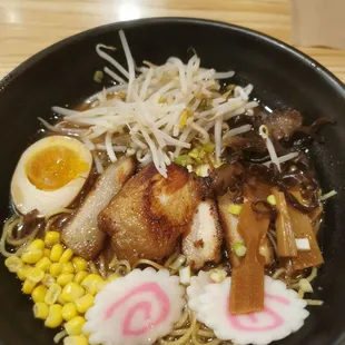 Black Garlic Ramen with Chashu Pork