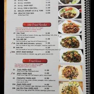 Alot more on the menu my favorite is the 27. Pad Thai