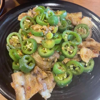 65. Stir Fried Pork Belly With Oyster Sauce 65.