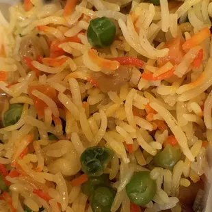 Side of takeout Pulao Rice. Perfect accompaniment.