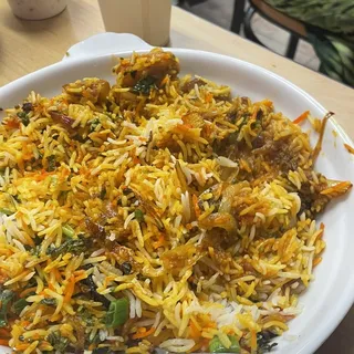 Prawn biryani