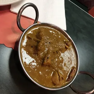 Chicken mappas, cooked with coconut milk and homemade spice mix