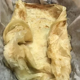 Light and airy tortilla like bread called paratha