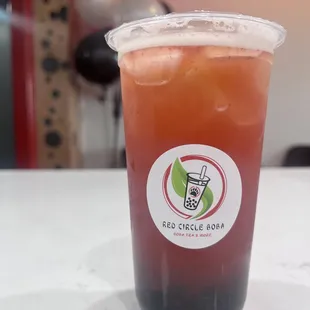 a drink in a plastic cup
