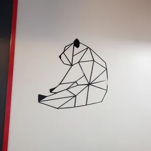 a bear made out of geometric shapes