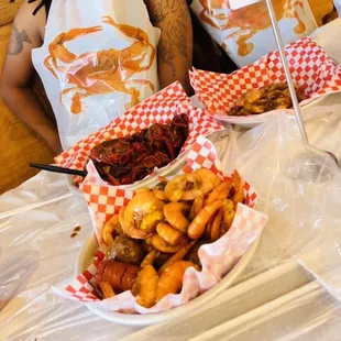 Crawfish, shrimp with no heads