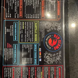 the menu
