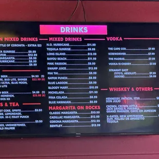 Drink Menu