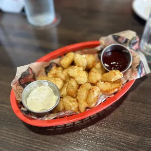 Wisconsin Cheese Curds w/Triple berry ketchup and ranch