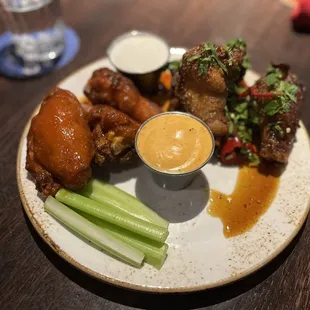 Buffalo Wings and Japanese Sticky Wings