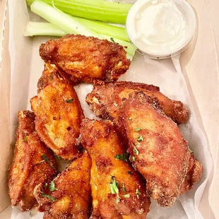Dry Rubbed Wings with Blue Cheese