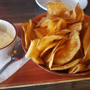 Chips and onion dip