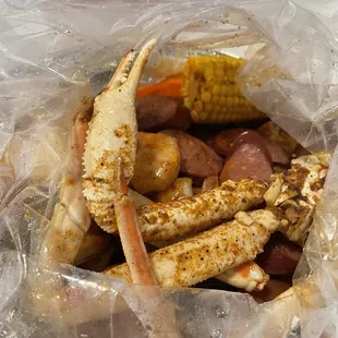 Snow crab and shrimp boil