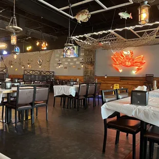  the interior of a restaurant