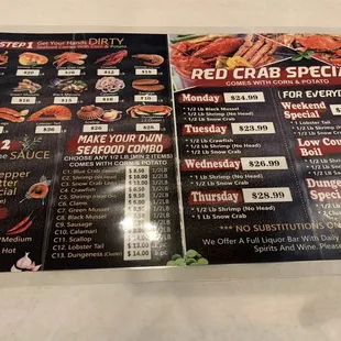 Back of Menu