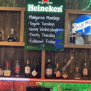 Not sure of the prices but I believe this may be their weekly drink specials.