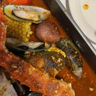 M10. Lobster Tail C8. Black Mussels M3. Snow Crab Legs Potatoes S1. Corn on the Cob