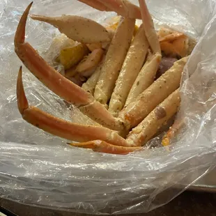 Snowcrab M3. Snow Crab Legs S8. Boiled Eggs sausage