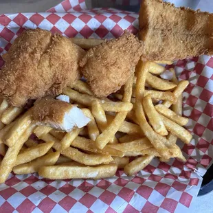 F3. Fried Catfish Basket (4)  and S5. French Fries