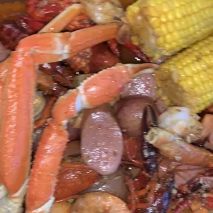 corn on the cob and sausage