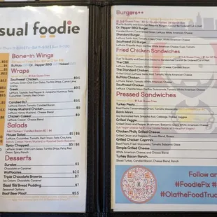 Food Menu 10/22