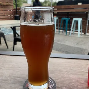 a glass of beer