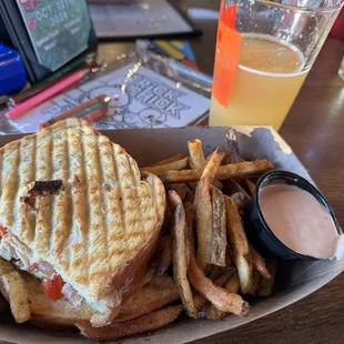 Chicken Philly Grilled Cheese