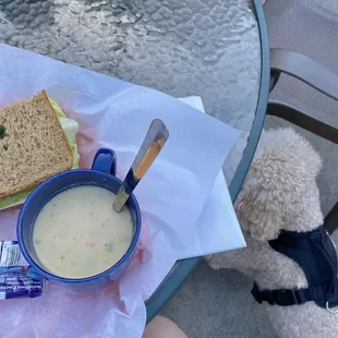 Soup and sandwich