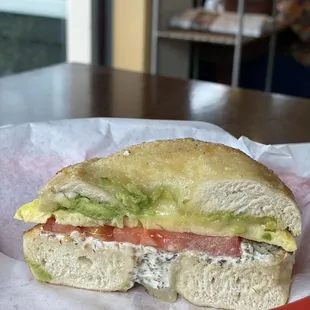 Asiago Avocado sandwich! 10/10