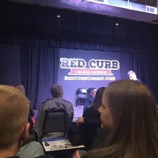 Inside. We were in second to last row. Open seating
