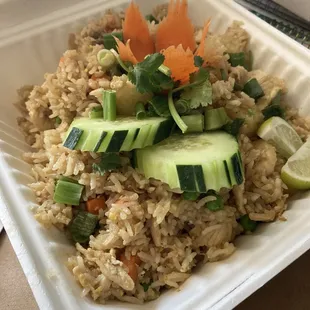 R2. Pineapple Fried Rice is always my go to.