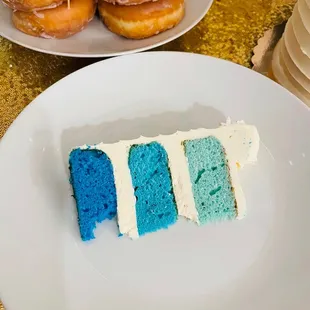 Blue ombré Gender Reveal Cake