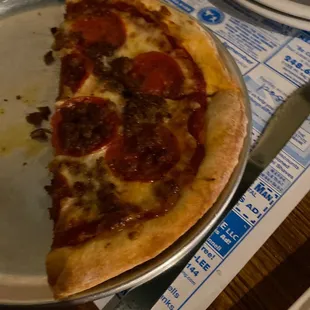 Kids pizza with pepperoni and sausage