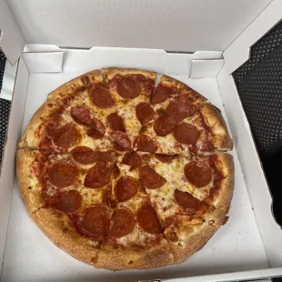 Medium, cheese and pepperoni