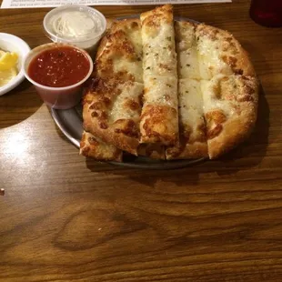 Cheese and garlic bread